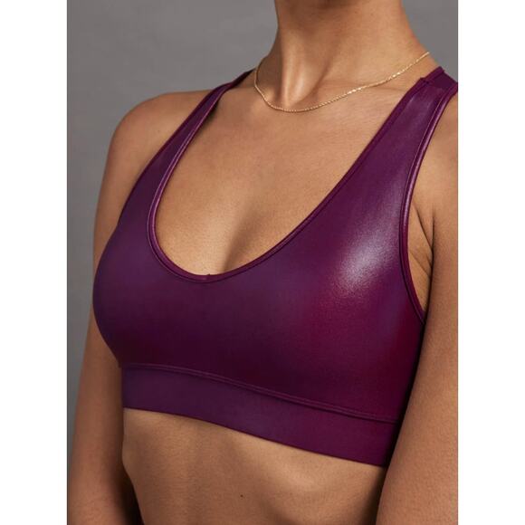 (S) NWT $88 CARBON38 Action Bra 2.0 in Takara Shine Pickled Beet Purple - Picture 3 of 9